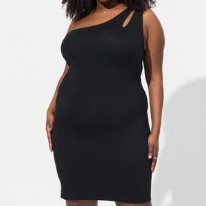 Torrid Black Foxy One Shoulder Bodycon Dress Plus Size 2X